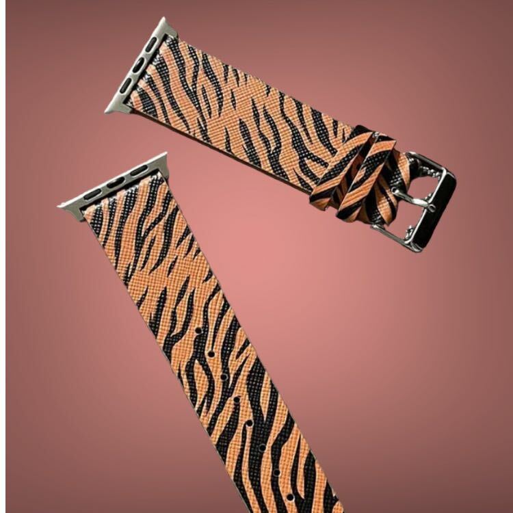 蘋果皮革印花錶帶 - 圖案 V8023K