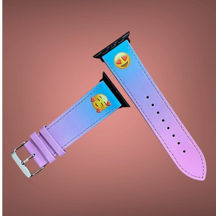 蘋果皮革印花錶帶 - 圖案 V6003