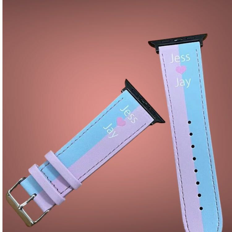 蘋果皮革印花錶帶 - 圖案 V6004