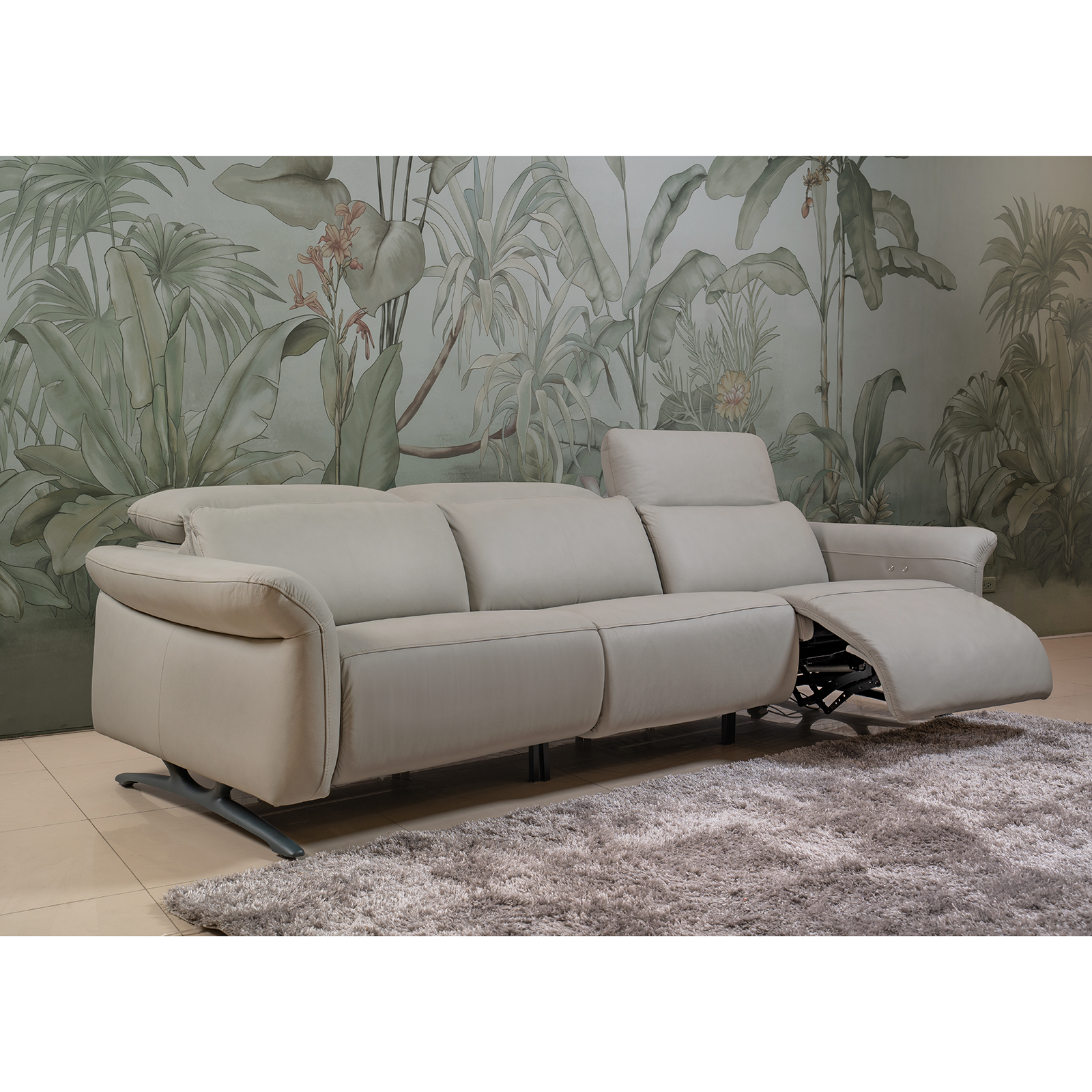 Viso 牛皮電動沙發 - 雲彩灰〔SF9517B〕