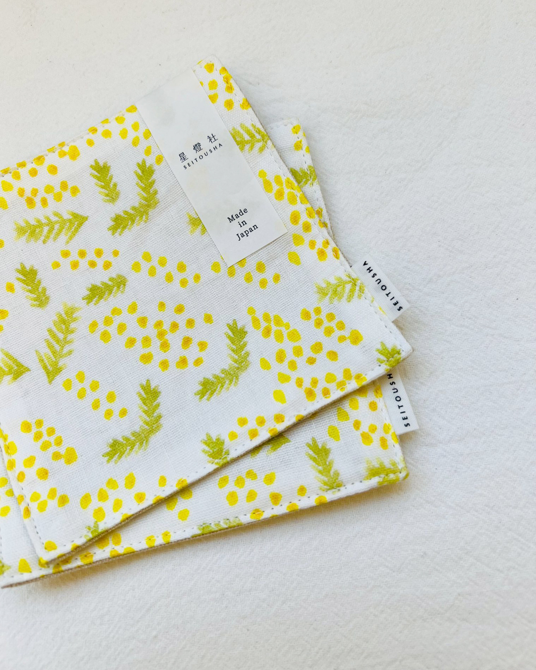 手染茶布杯墊 含羞草｜星燈社