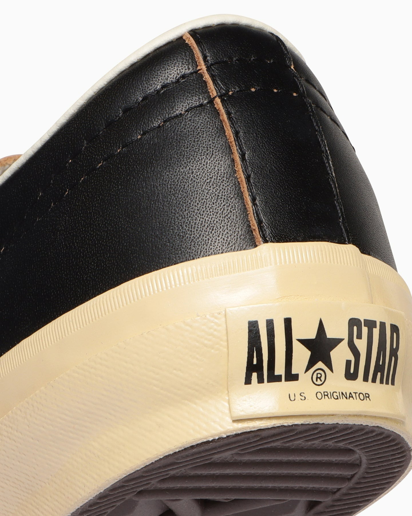 35200550 日本限定CONVERSE STAR&BARS US LEATHER 黑皮革奶油底