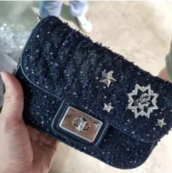 [S] KARL LAGERFELD LH0EI502 AGYNESS SHOULDER BAG,BLUE OMBRE, 194775073434 (SKL657)