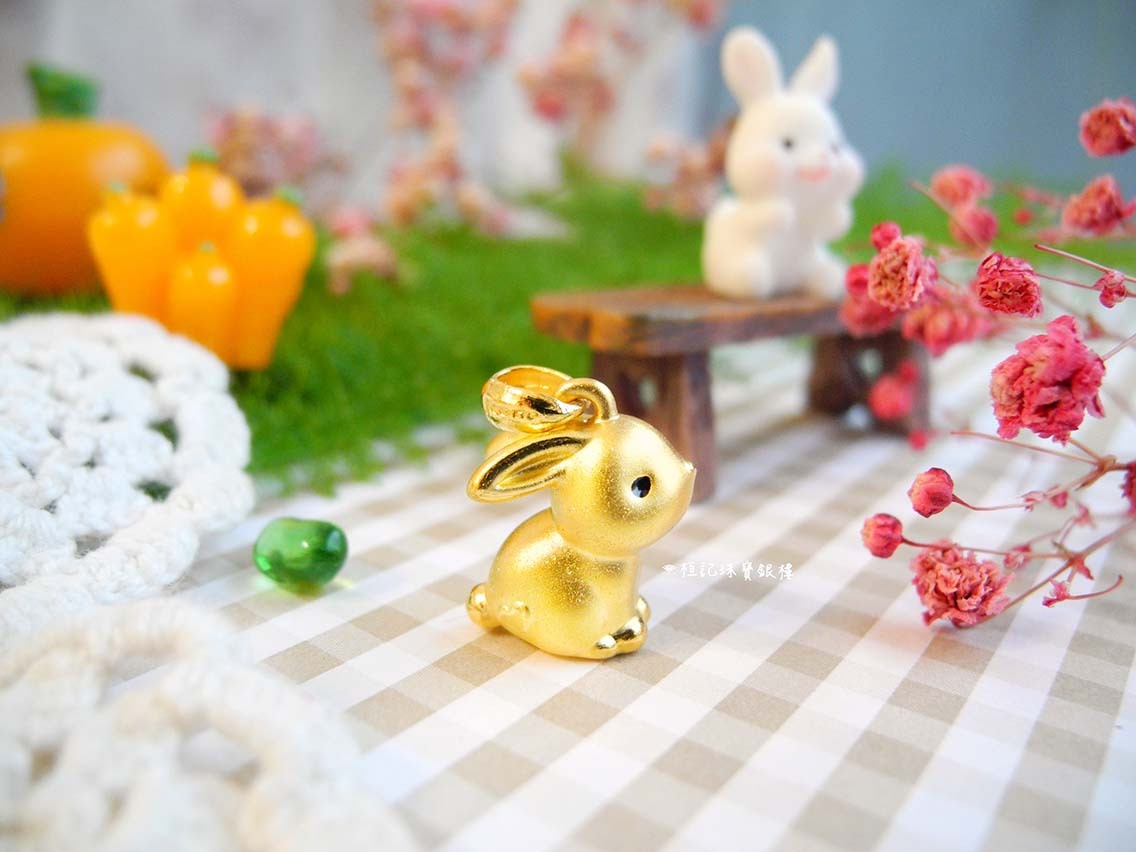 小萌兔/錢兔似錦 /摘星小兔 黃金墜子