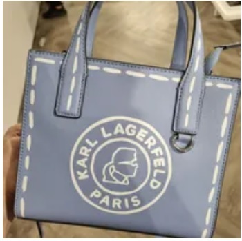 [S] KARL LAGERFELD LH2AR4BU NOUVEAU SMALL CROSSBODY TOTE,FOREVER BLUE, 196788990579 (SKL659)