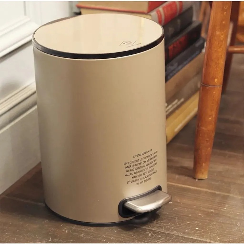 Post general - 復古軍風腳踏式垃圾桶 5L