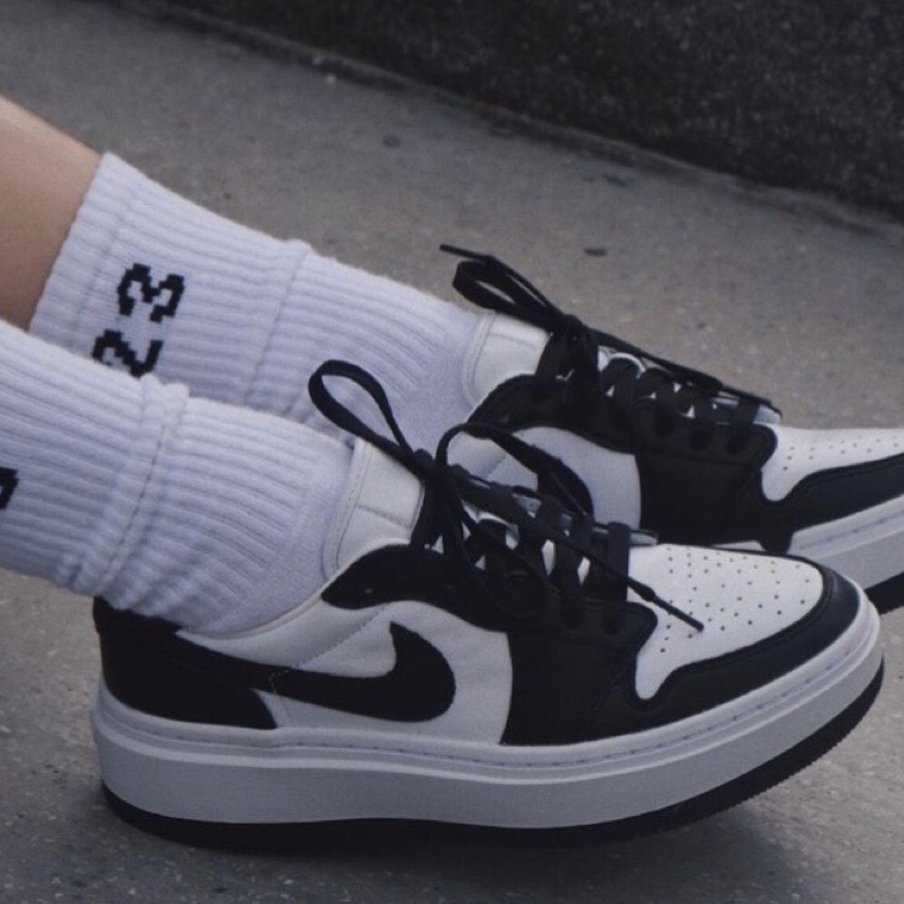 【APAIR】現貨 Nike Air Jordan 1 Elevate "black" 黑白 厚底 DH7004-109