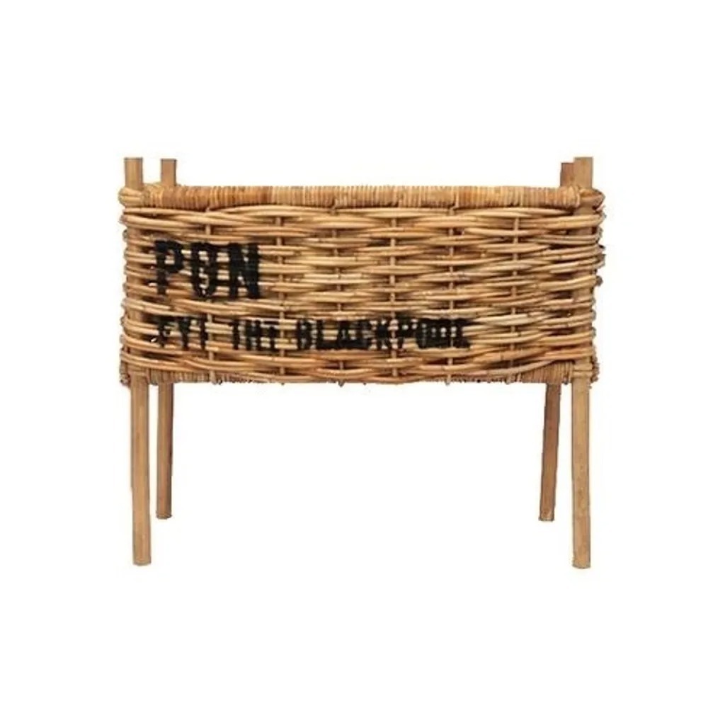 Post General 落地立式藤編收納籃