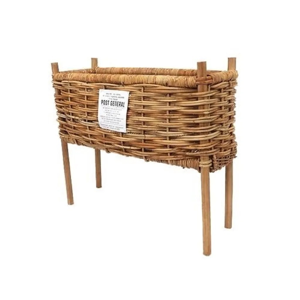 Post General 落地立式藤編收納籃