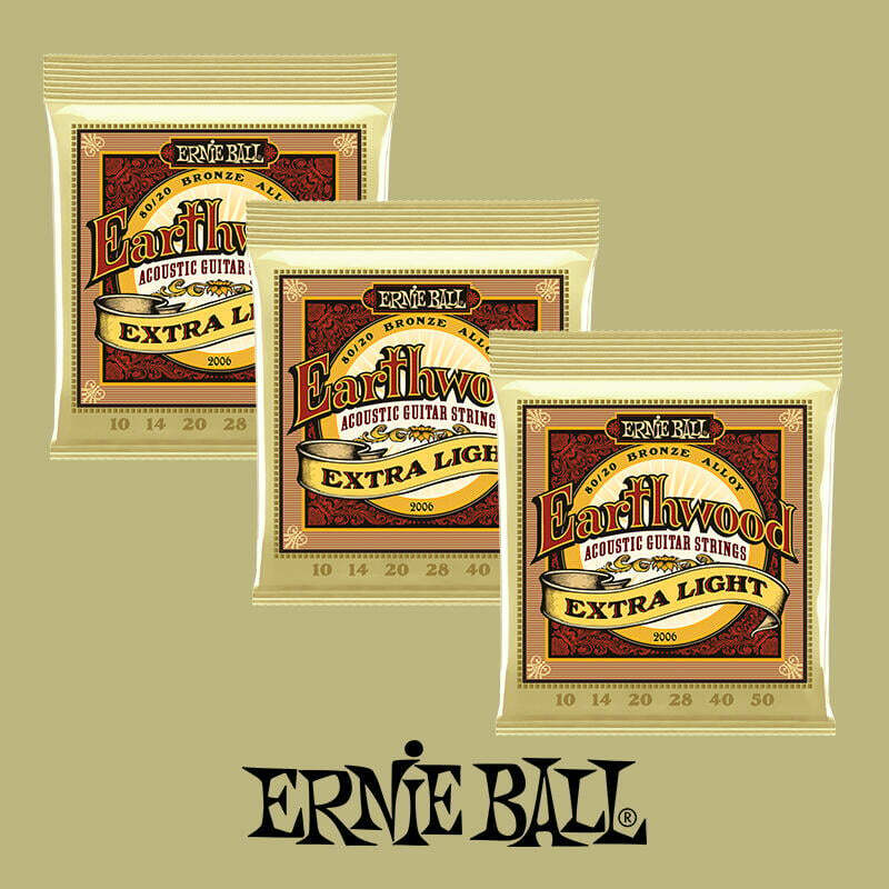 超值 Ernie Ball 2004 Earthwood 三包優惠 11/52 黃銅 木吉他弦