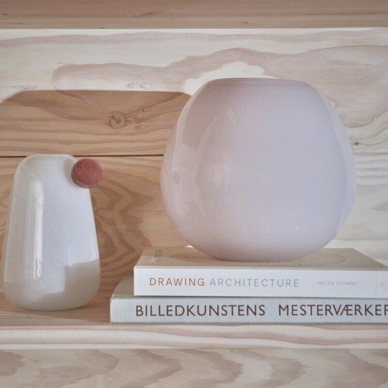 OYOY Lasi ⼿作琉璃⽔滴花器 / 玫瑰粉