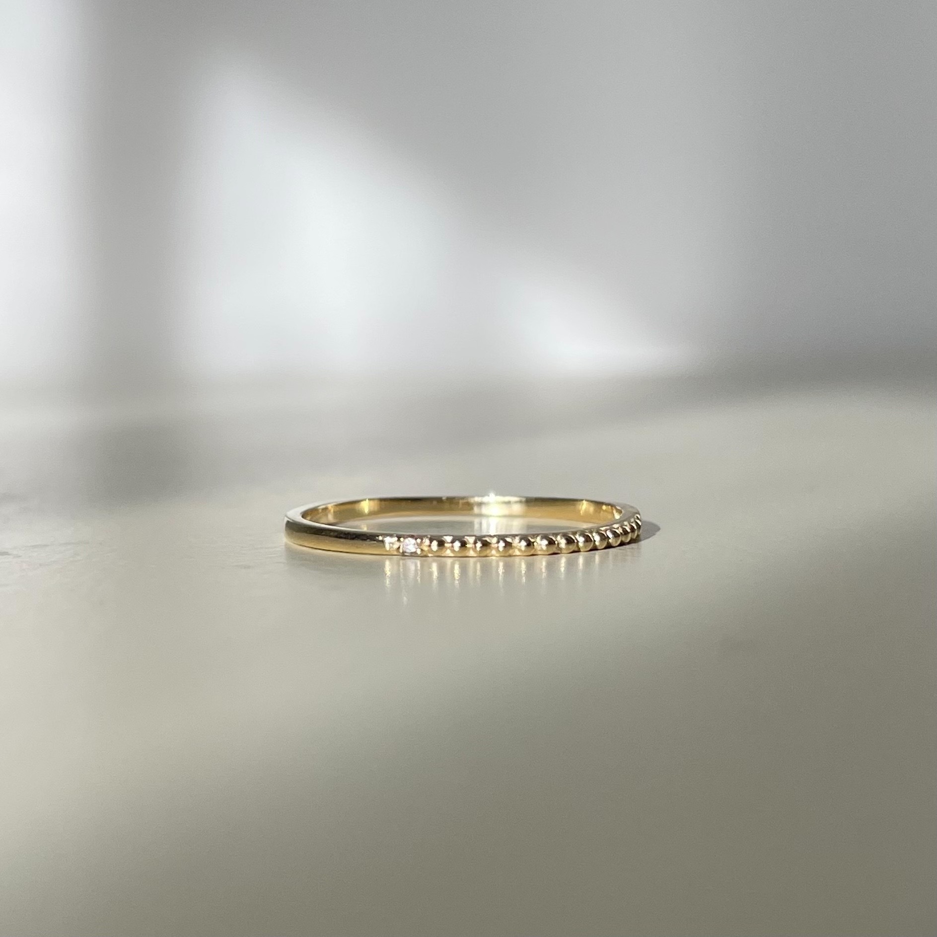 14k點點超迷你真鑽戒指