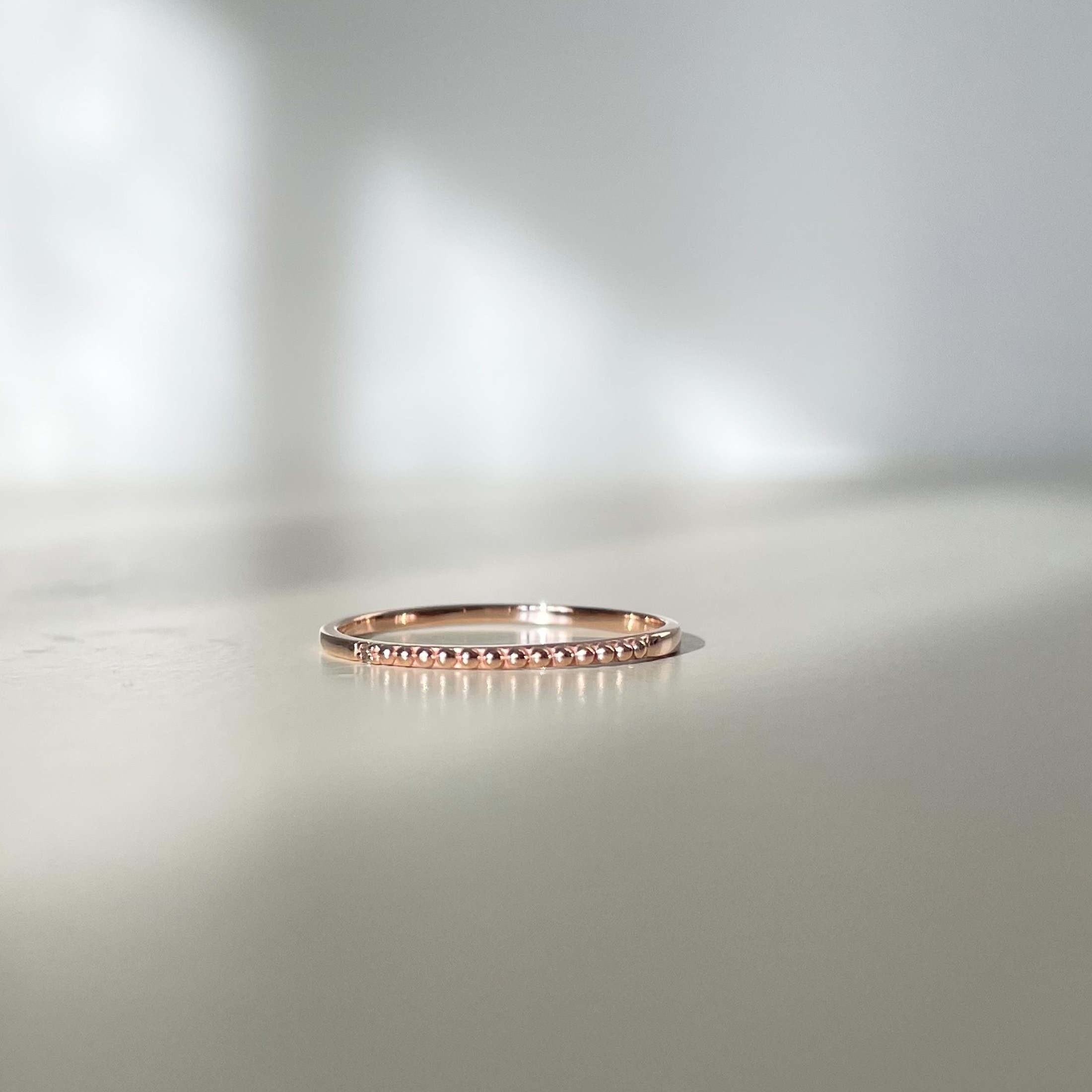 14k點點超迷你真鑽戒指