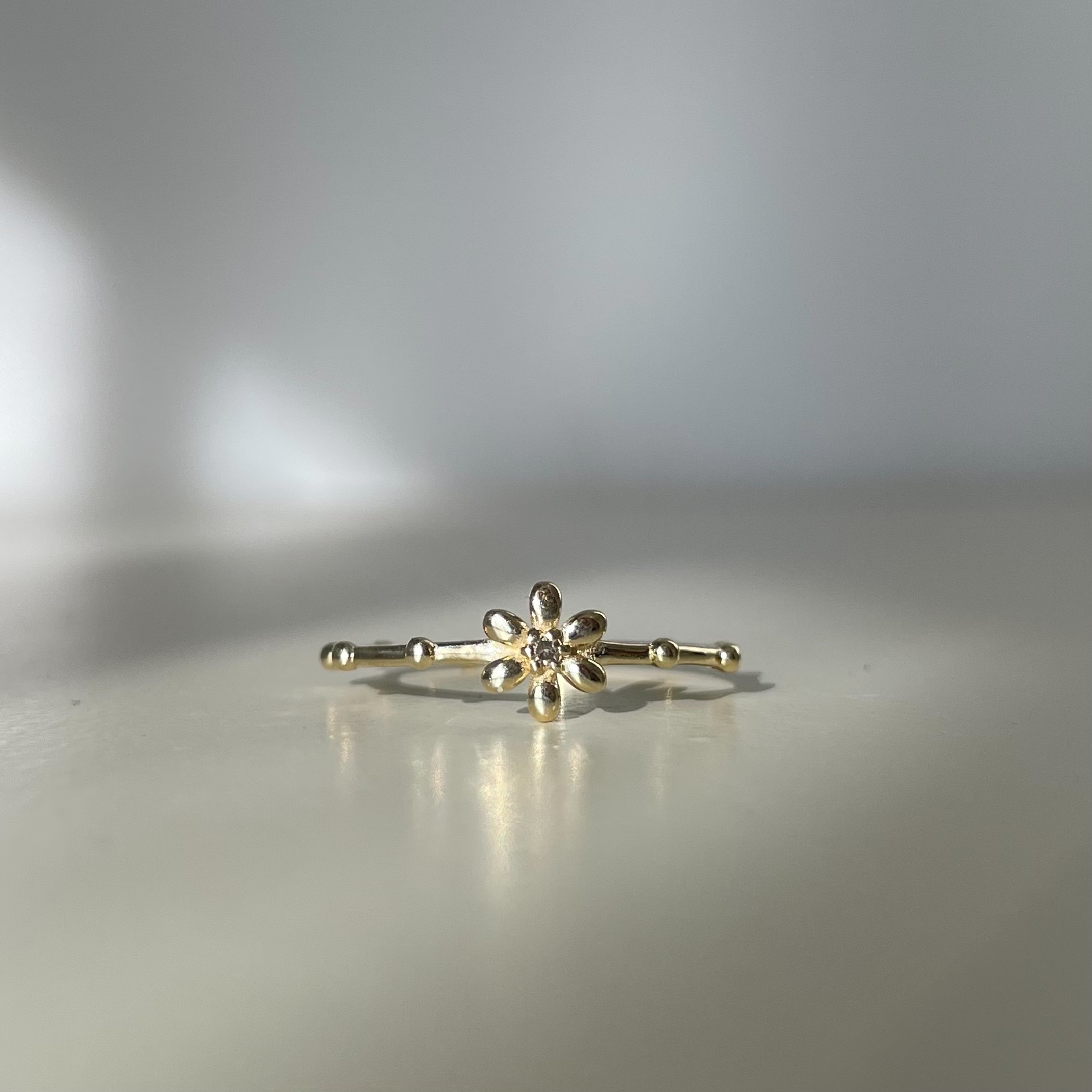 14k點點Daisy真鑽戒指