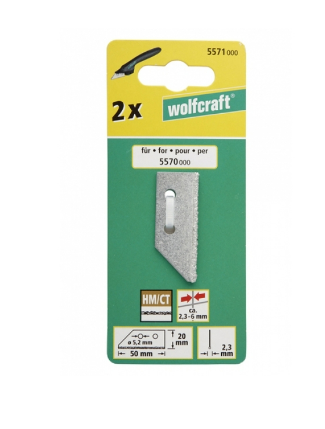 德國"WOLFCRAFT" 鑽石鋼瓷磚去泥刀刀片(2片裝)