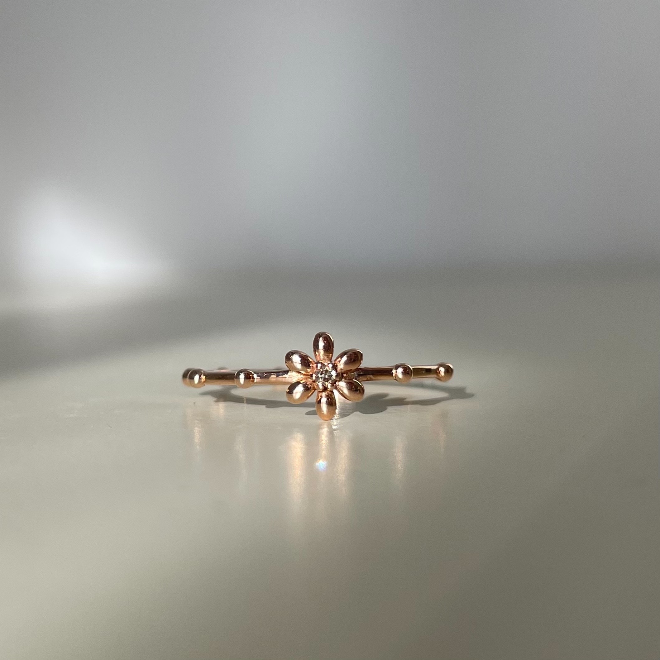 14k點點Daisy真鑽戒指