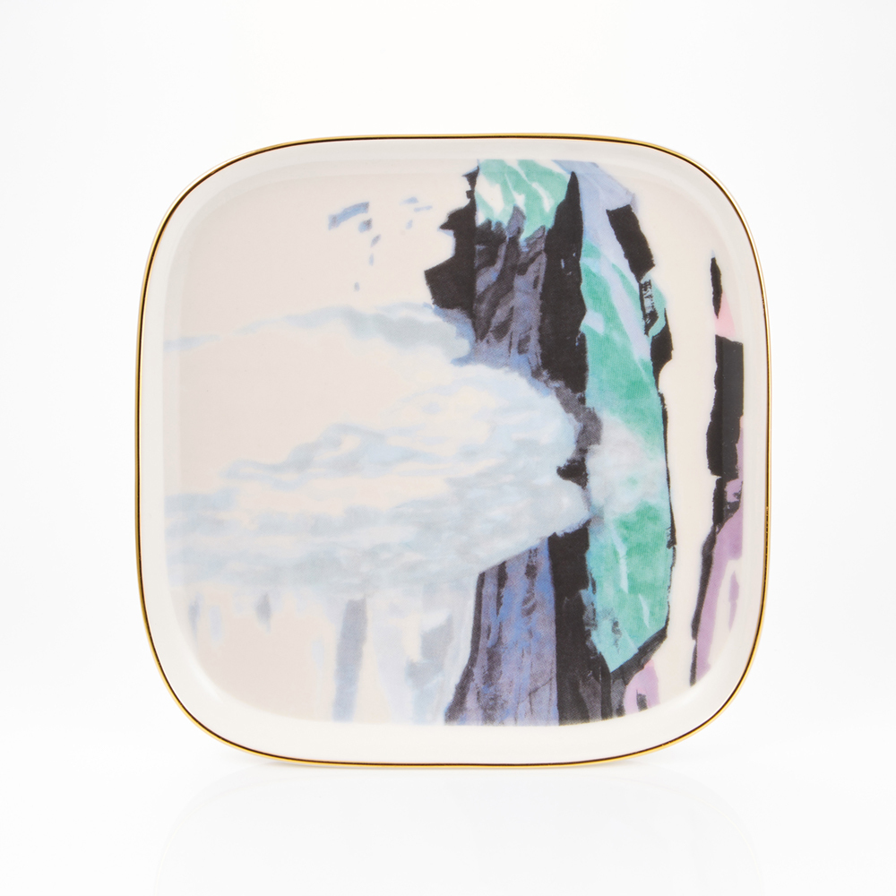 馬白水 大魯閣之美 冬景盤子正面