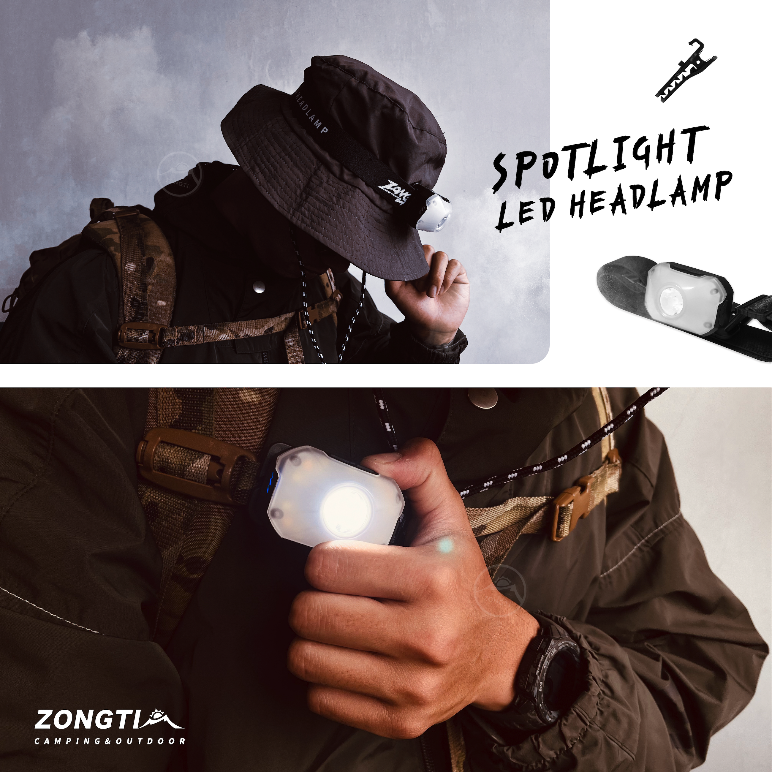 【ZONGTI】聚光頭燈 SPOTLIGHT LED HEADLAMP D-F1-4