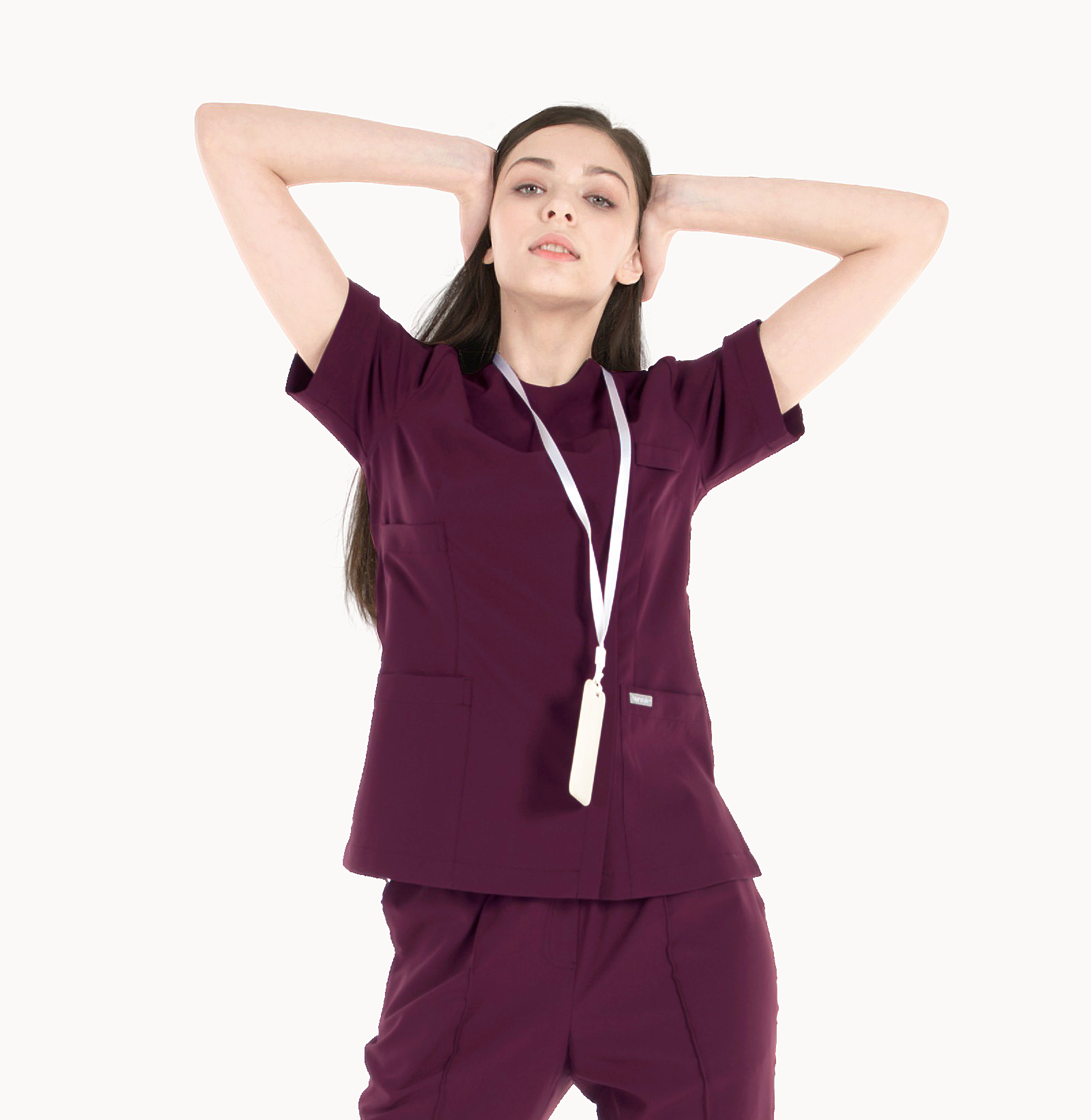 20811 EASYLIGHT 女款刷手服 酒紅色