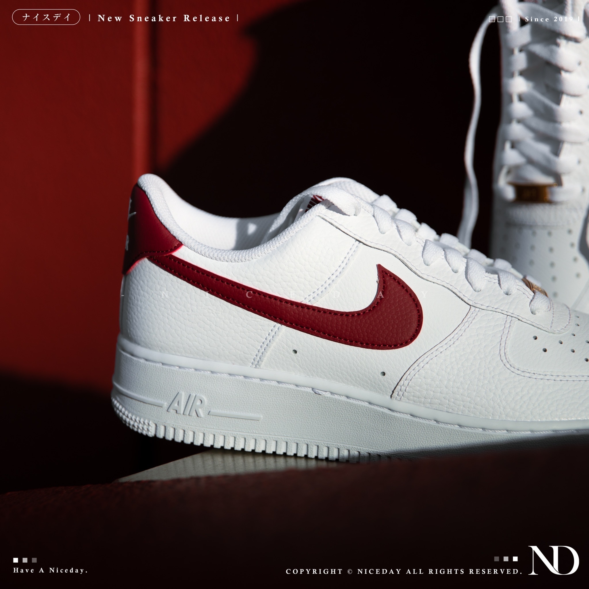 NICEDAY 現貨Nike Air Force 1 Low 白紅金牌男鞋CZ0326-100