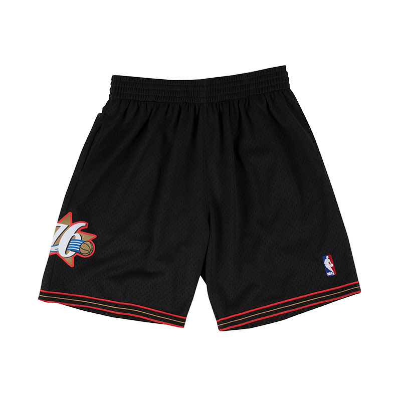 Mitchell & Ness NBA 球迷版球褲 2000-01 Road 76人 黑 MNSWS-G229A [台灣現貨]