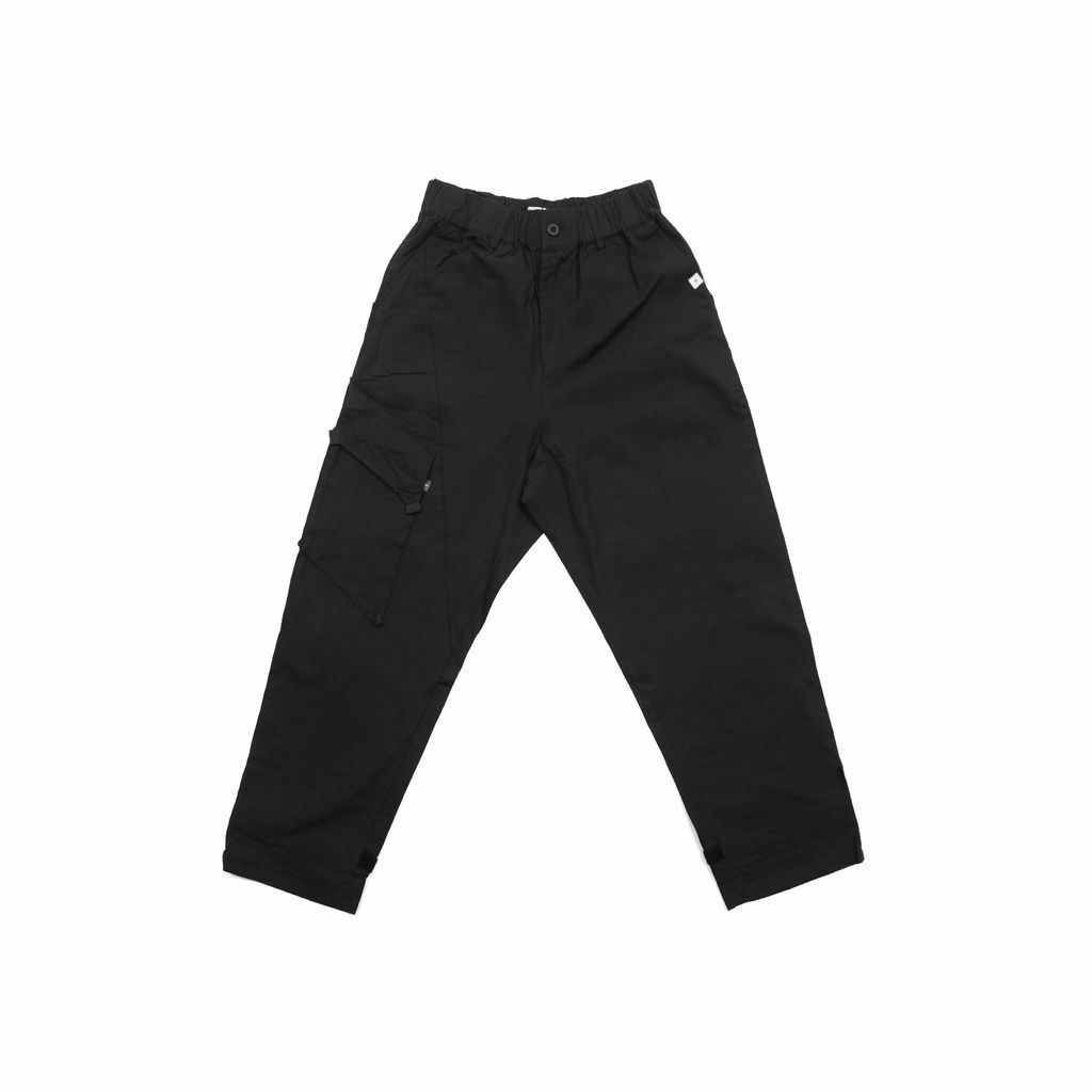 【ionism】不對稱寬窄軍褲黑