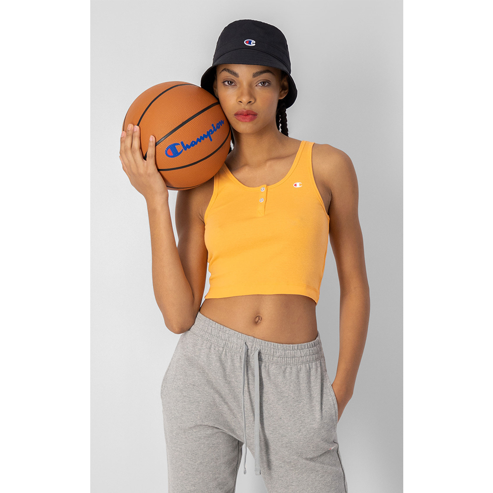 女款-LEGACY短版亨利領坦克背心-橘色（116122-OS041）