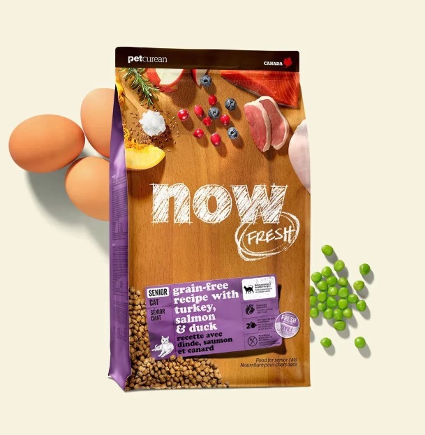 NOW FRESH! 無穀物高齡貓配方 - 火雞，三文魚，鴨肉 16LB