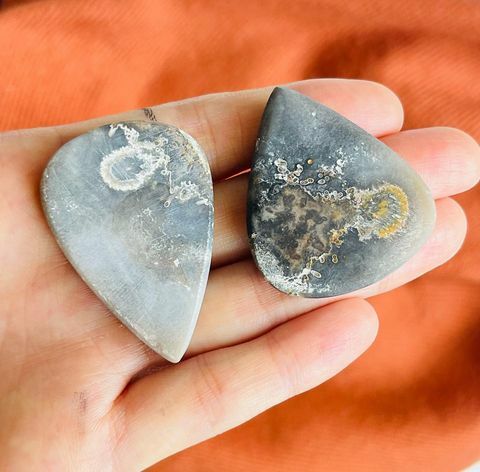 [原石] 黑櫻花瑪瑙 水晶墜面