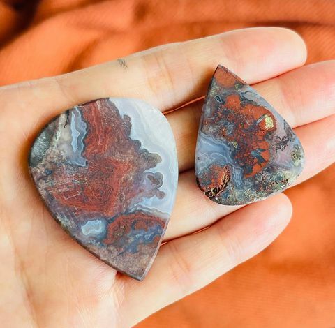 [原石] 摩洛哥水草瑪瑙 水晶礦石墜面