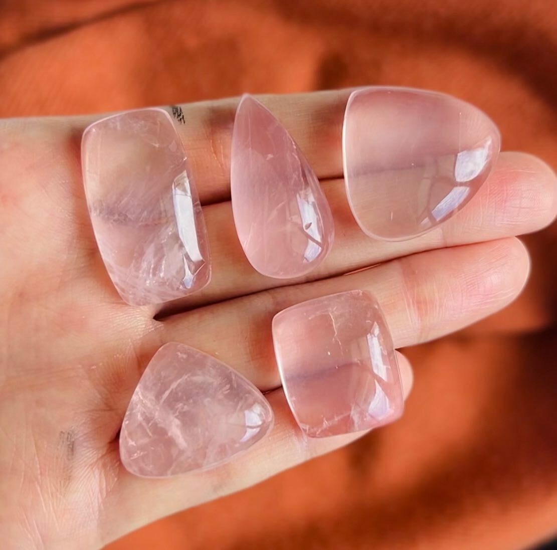 [原石] 透體粉晶 水晶墜面