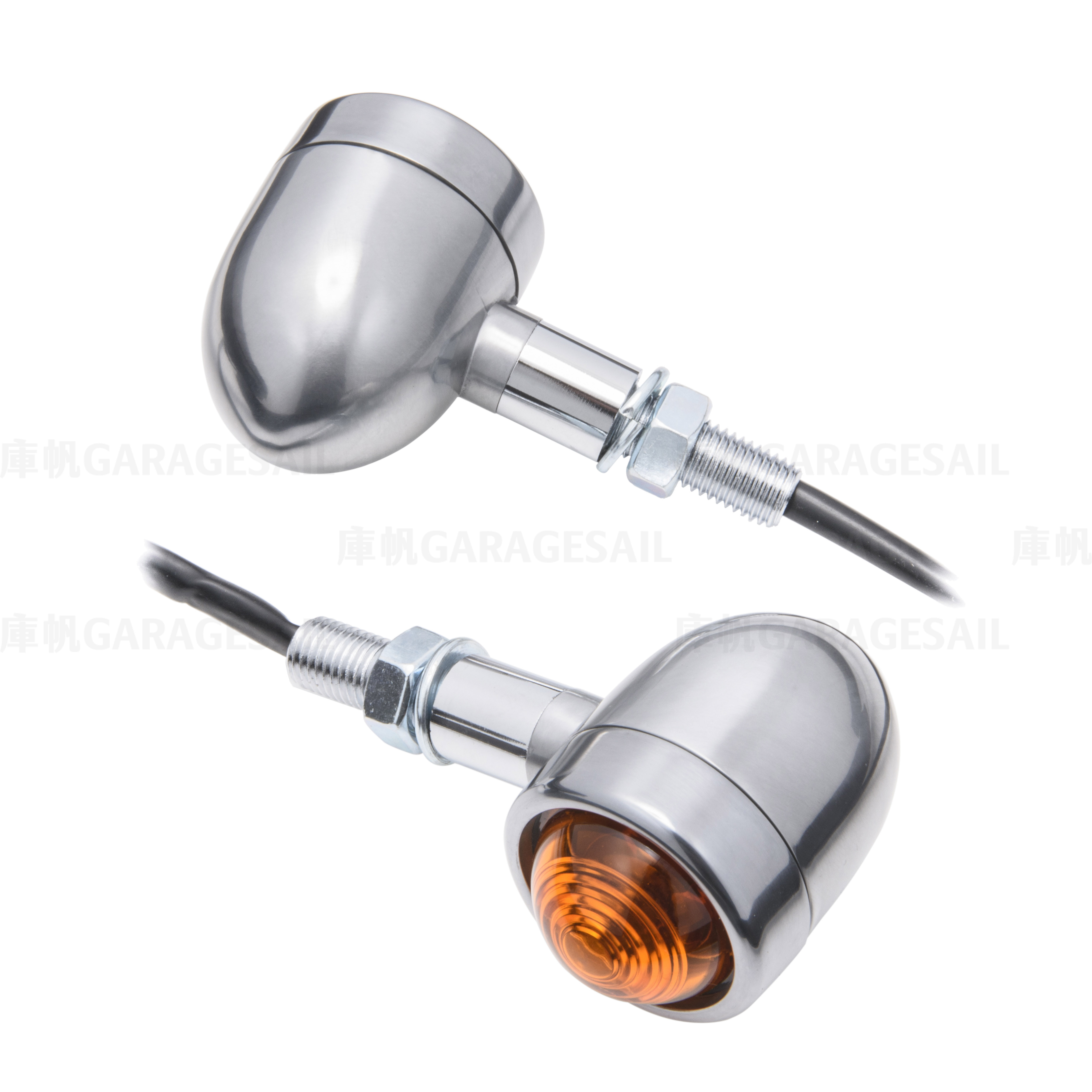 方向燈 小圓子彈 - 拋光銀