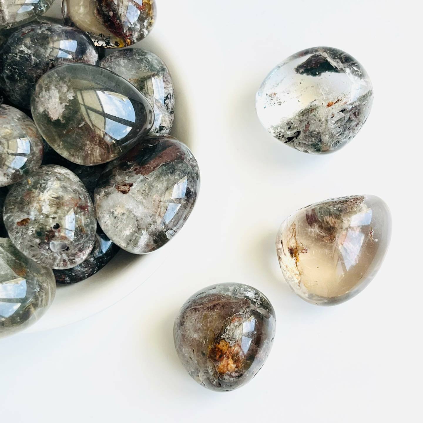 [原石] 花園幽靈 水晶滾石