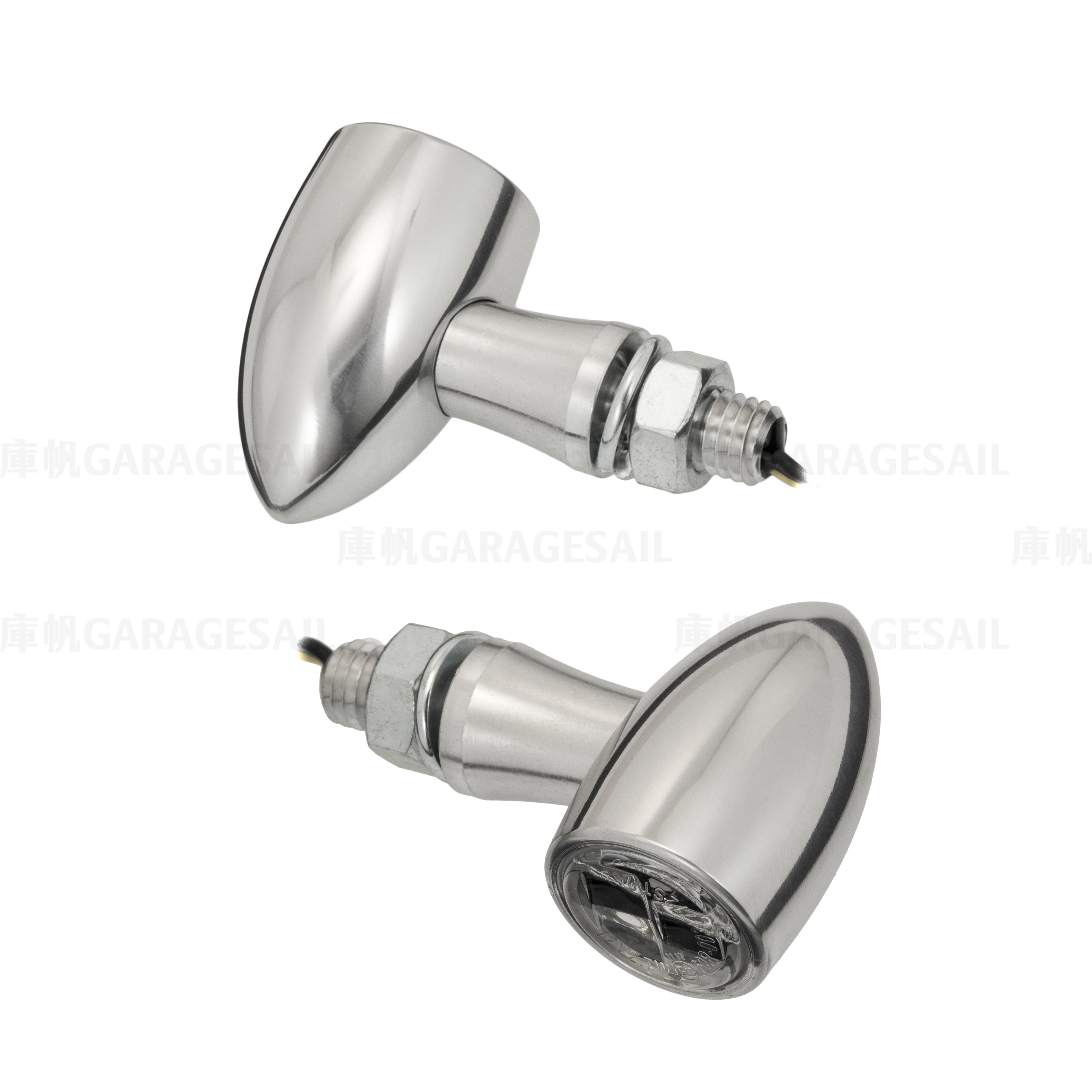 LED 微型 方向燈 尖子彈 拋光銀