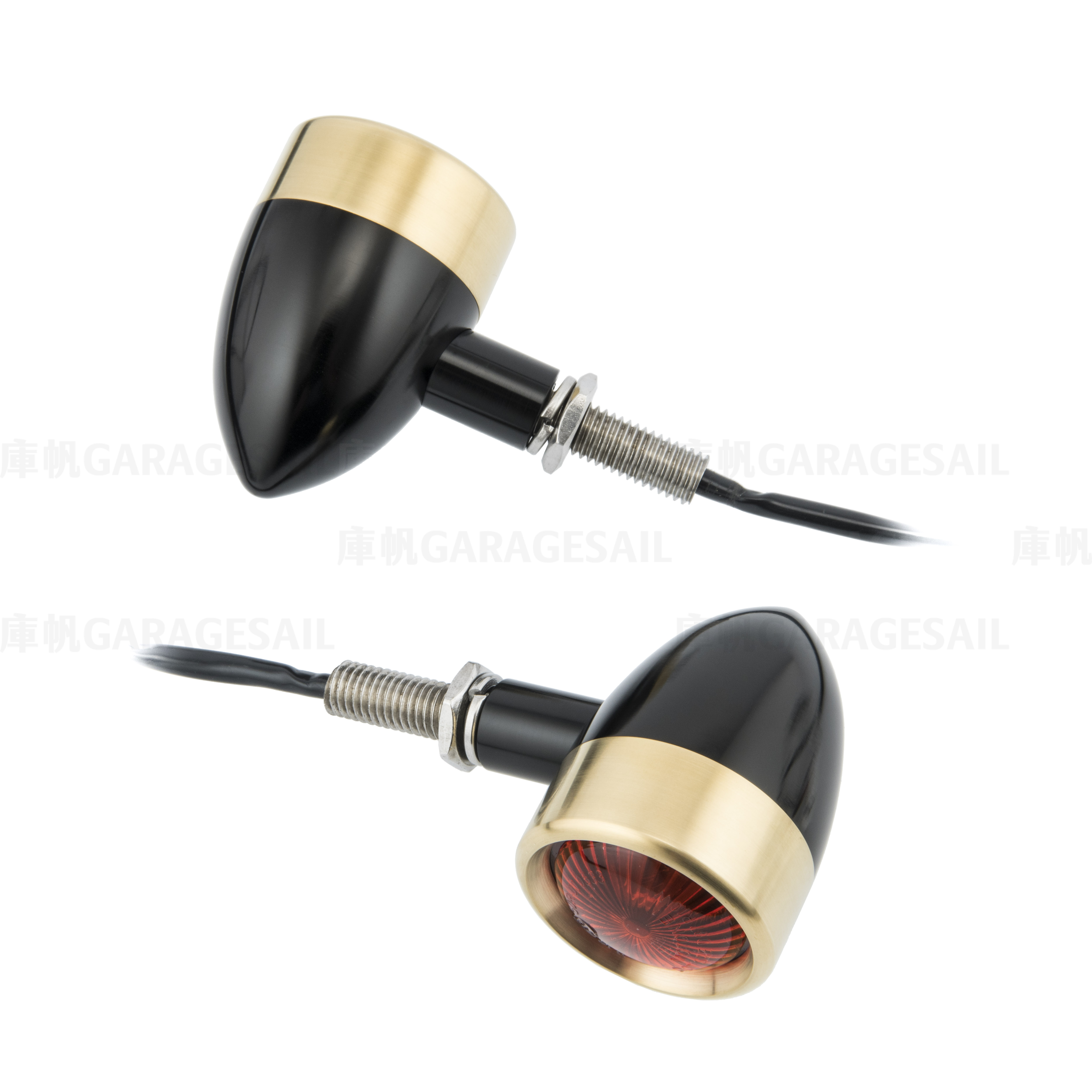 Motone 方向燈 子彈 黑黃銅