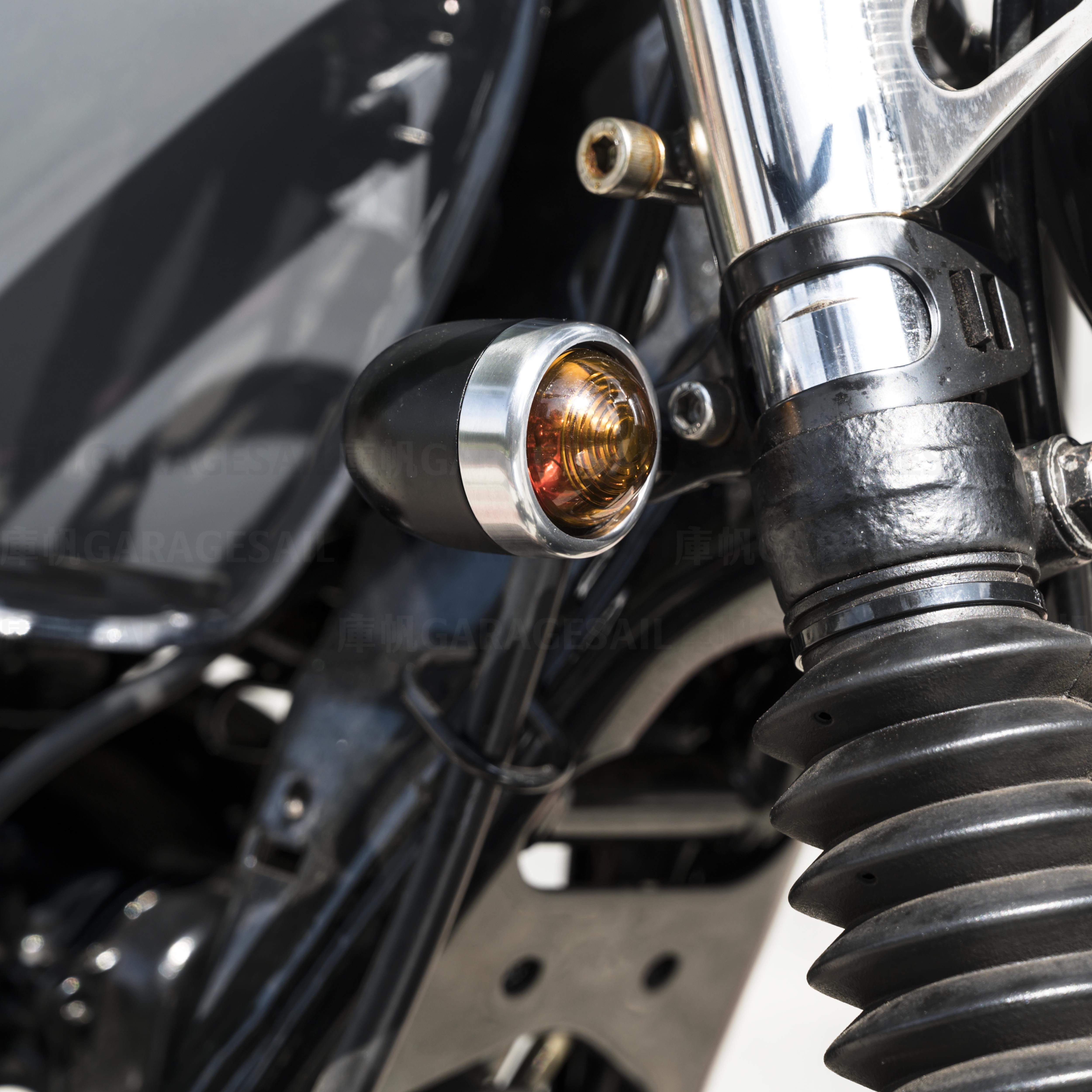 方向燈 小圓子彈 消光黑銀