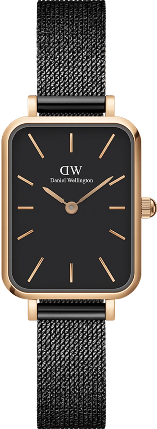 萬年鐘錶 - DW - Daniel Wellington   QUADRO PRESSED ASHFIELD 系列 錶徑 : 20x26mm 方形米蘭錶帶女錶  DW00100433