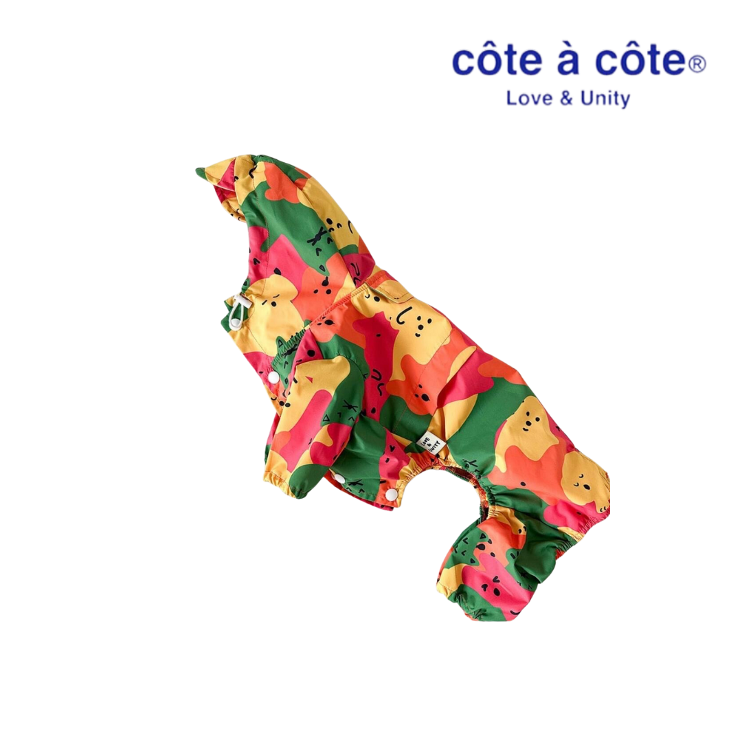 cote a cote pompom 連身雨衣