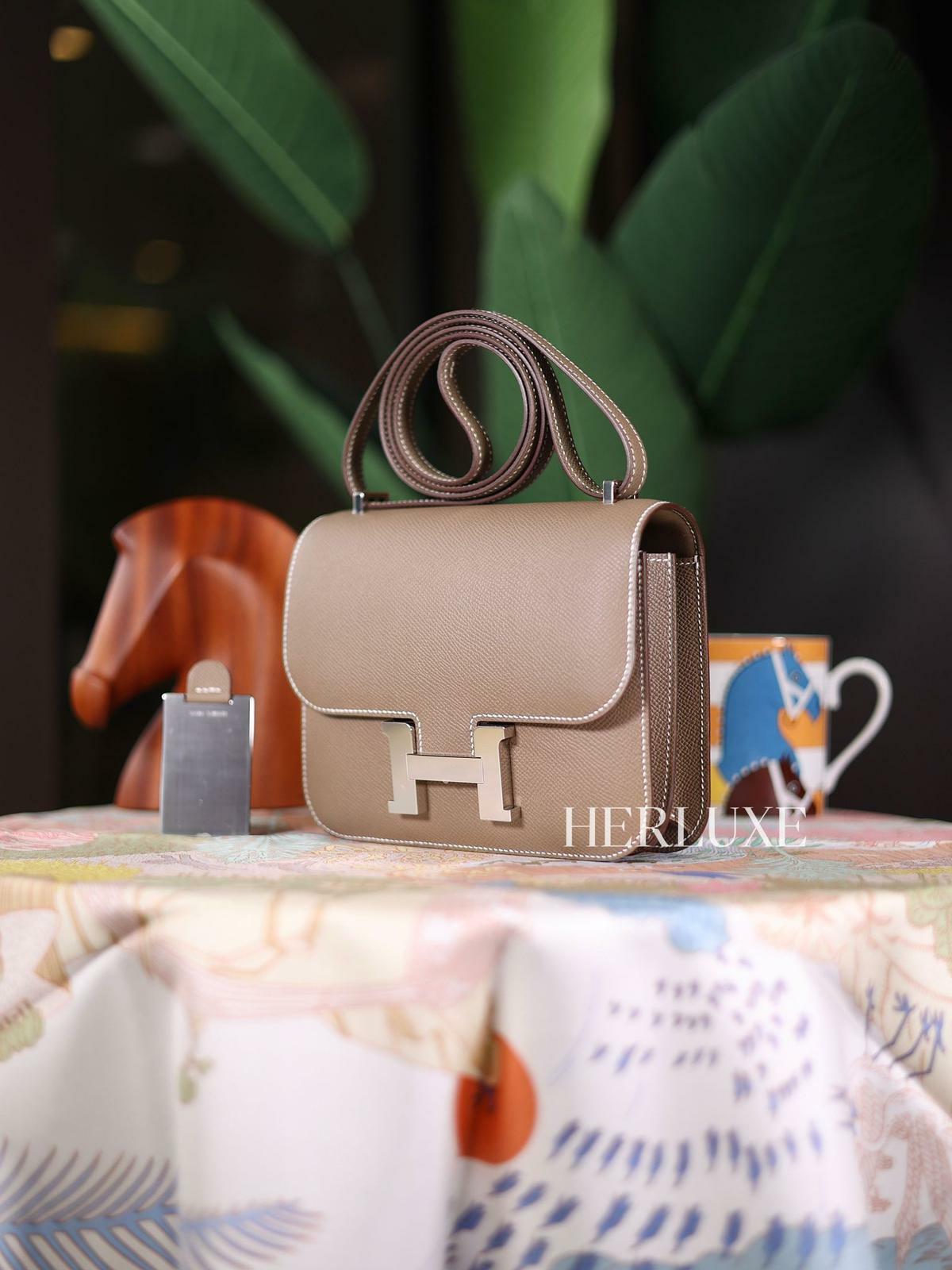 Constance mini mirror 18 etoupe ck epsom K