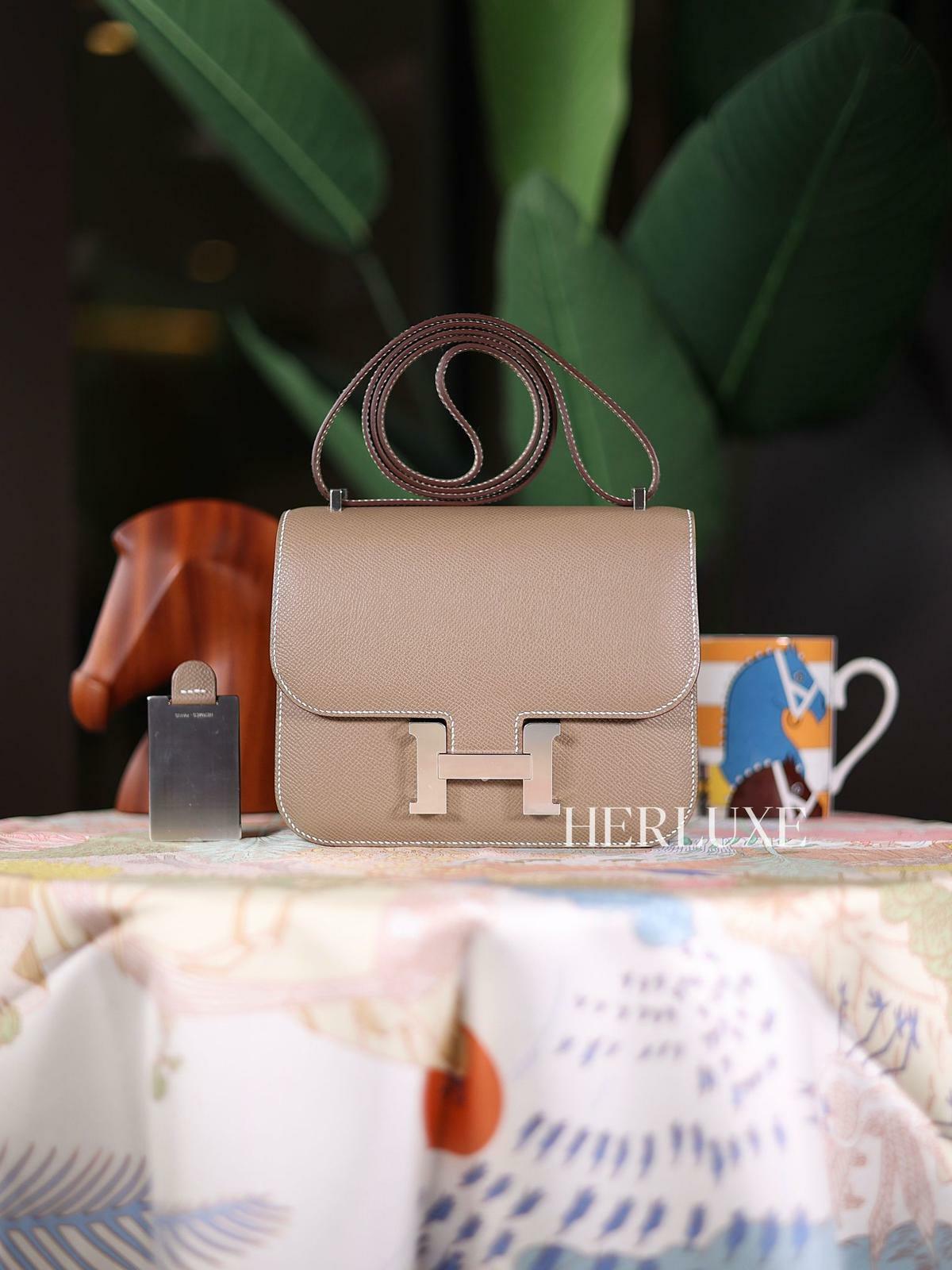 Constance mini mirror 18 etoupe ck epsom K