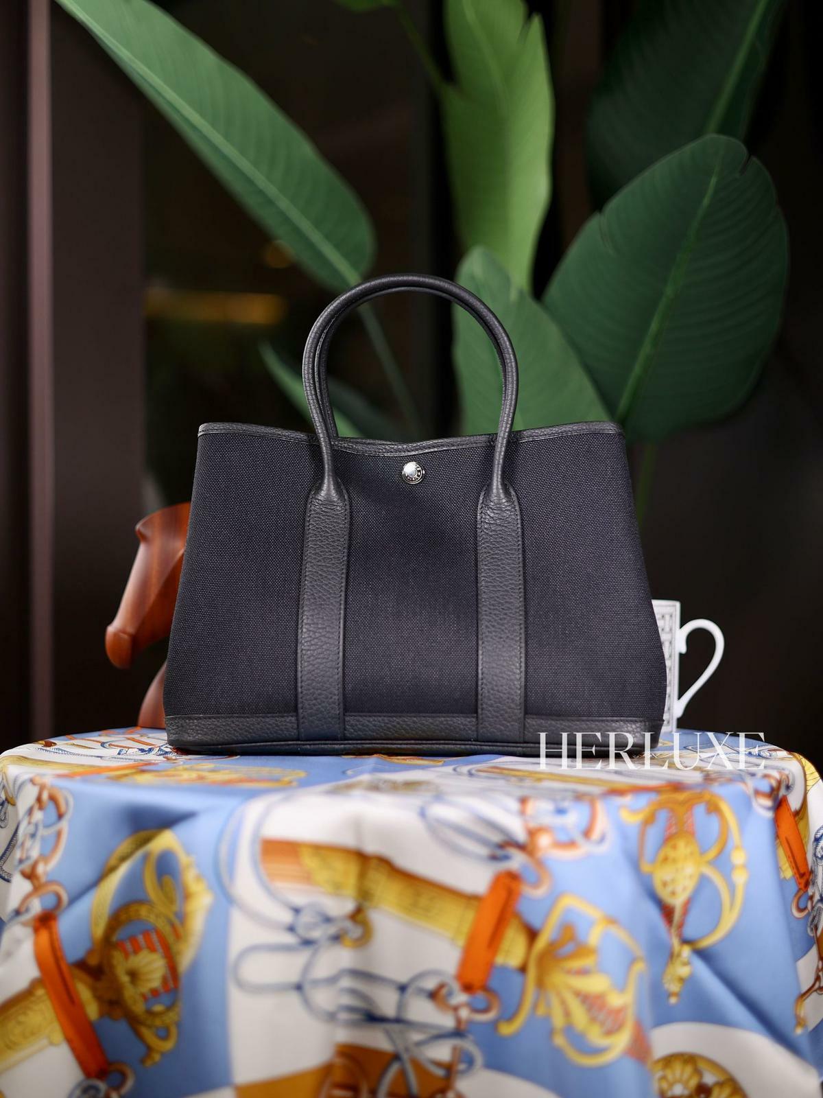 Garden party 30 89 noir/ 89 noir canvas W