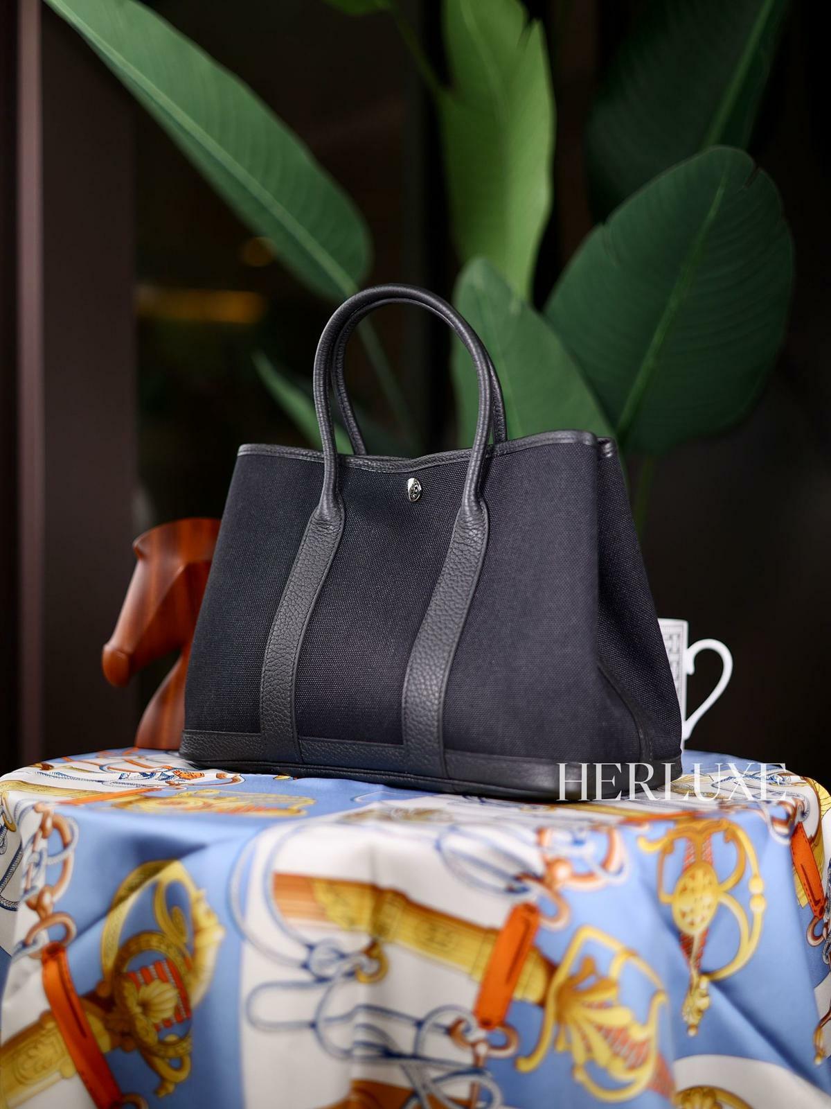 Garden party 30 89 noir/ 89 noir canvas W