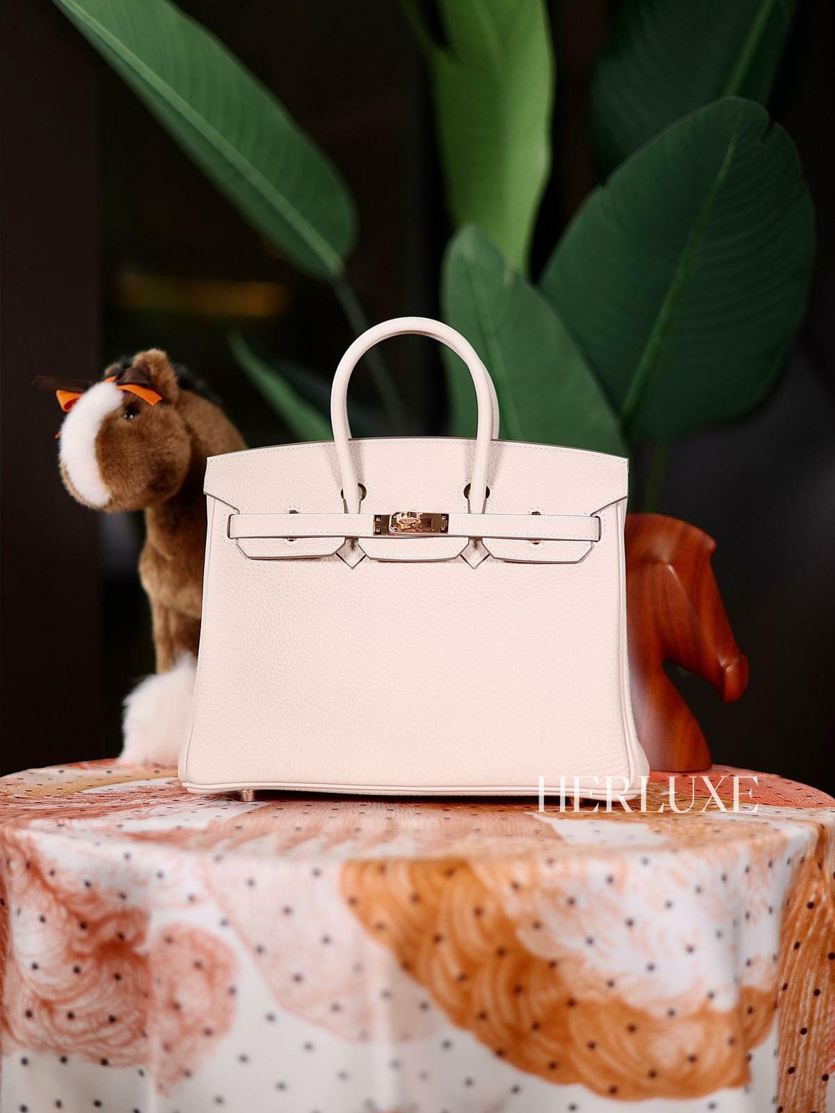 Birkin 25 10 craie cd togo W