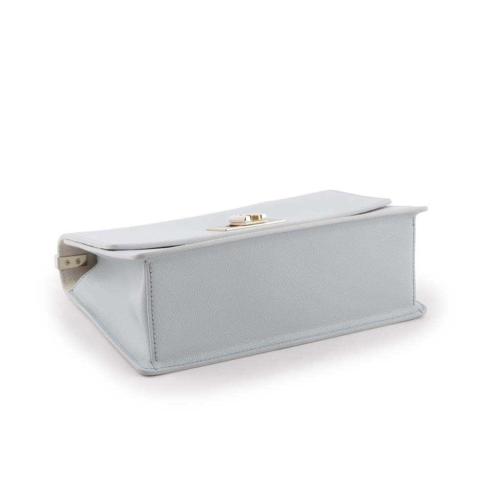 【FURLA】1927 拱門轉釦小款翻蓋鏈帶二用包(淺藍色) BAFIACO ARE000 AR300