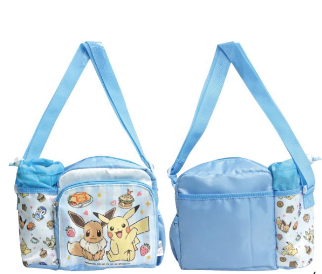 Pokemon 比卡超斜咩袋連水樽袋-藍色