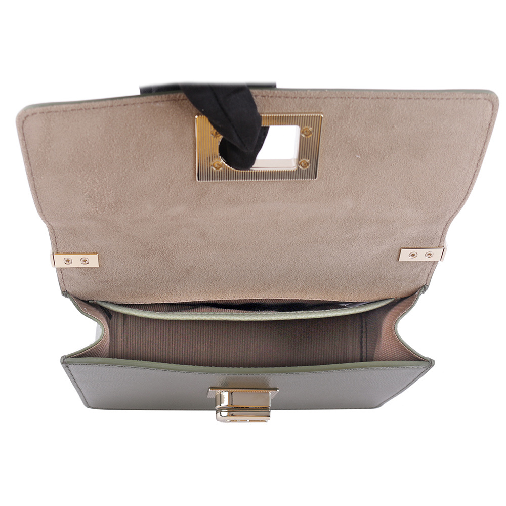 【FURLA】1927 拱門轉釦迷你翻蓋鏈帶二用包(仙人掌綠) BAFKACO ARE000 0J000