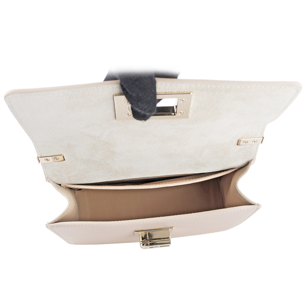 【FURLA】1927 拱門轉釦迷你翻蓋鏈帶二用包(芭蕾粉) BAFKACO ARE000 B4L00