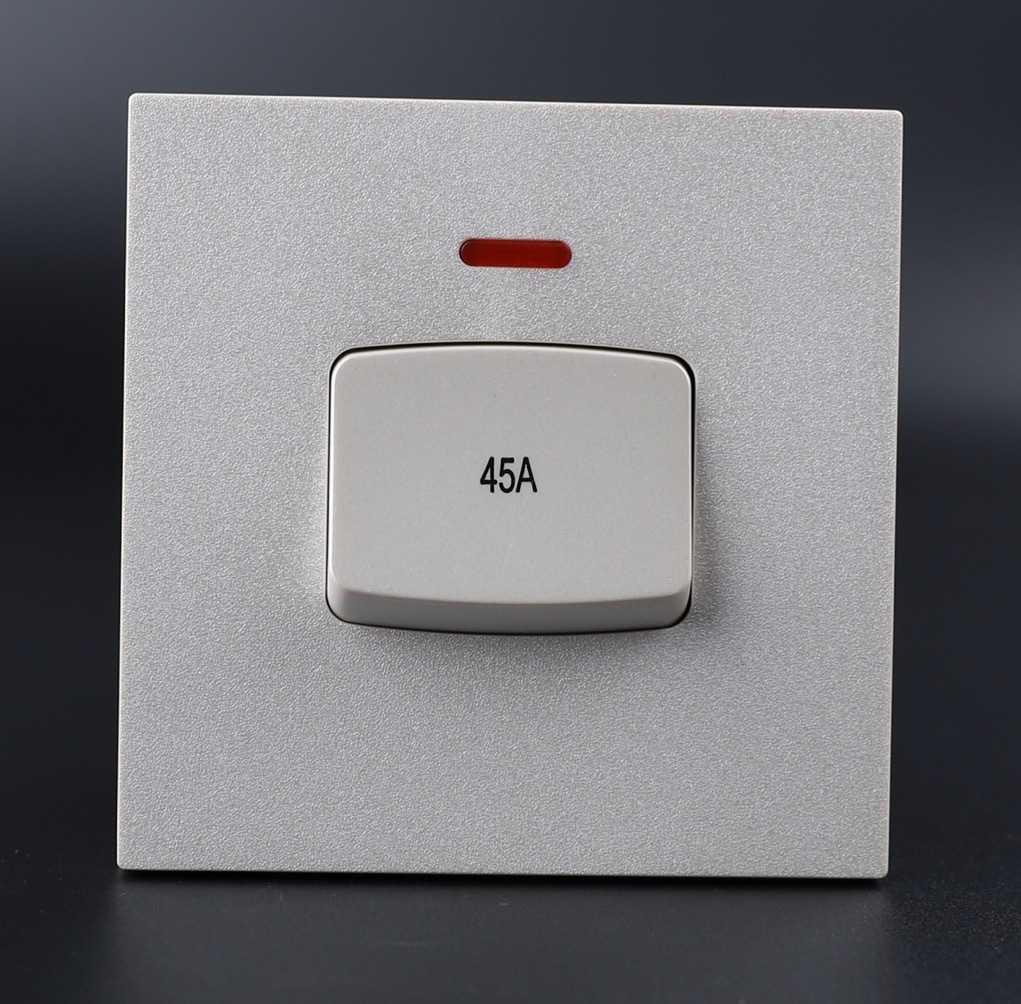 UTEN 6M 45A雙極開關帶LED指示燈 (白色/灰色)