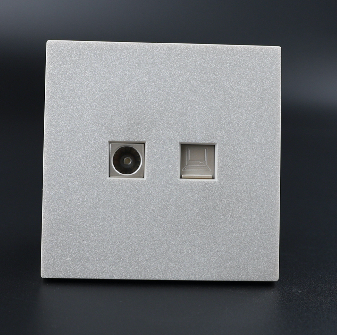 UTEN 6M 電視電腦插座 (白色/灰色)