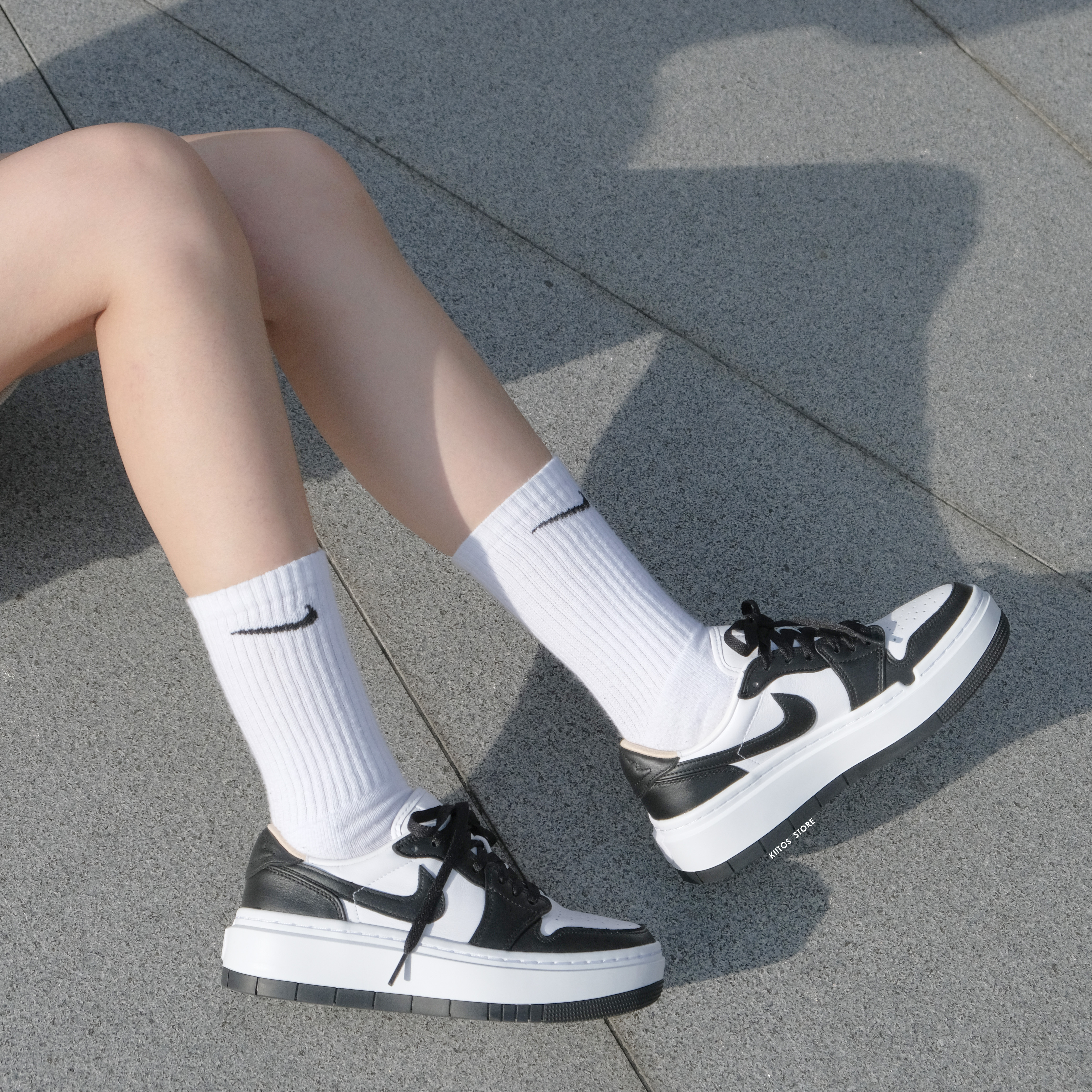 NIKE AIR JORDAN 1 LOW ELEVATE PANDA 厚底熊貓DH7004-109